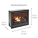 Duluth Forge Ventless 26,000 BTU Heats 1,350 Square Feet Dual Fuel No-Clearance Gas Fireplace Insert with Remote Control, Black