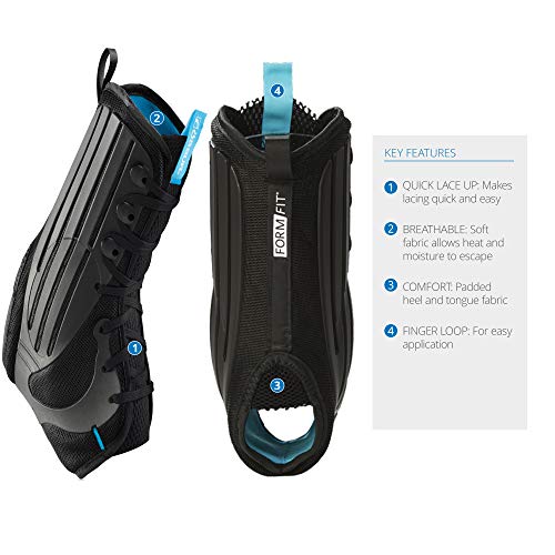 Ossur Formfit Ankle Brace (Standard) | Ankle Immobilization Post Injury Or Prophylactic Use | Breathable Lightweight Material | Quick Lace Up & Inversion/Eversion Control | (X-Small) #TOP1