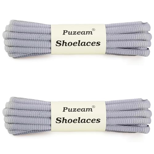 Puzeam CA-OVAL-1 2 Pairs Oval Athletic Shoelaces 30 Colors 1/4 Inch Half Round Shoe Laces For Sneakers thumb #1