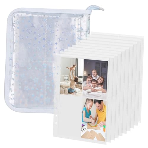 KONTONTY Album Fotografico Kpop Con Cerniera Pvc A5 Per Cartoline Album Per Cartoline Raccoglitore Fotografico Design Elegante Chiusura Sicura