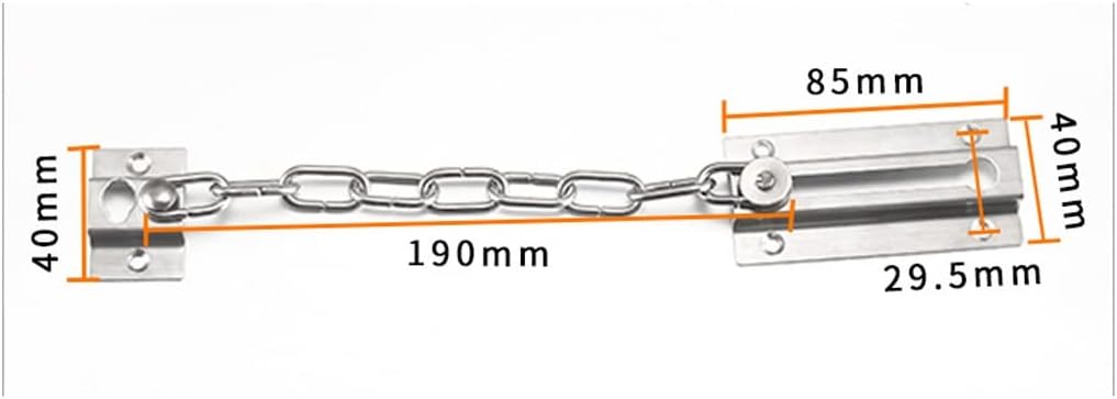Door Chain Lock,Bolt Gate Latches,Latch Safety Limiter,2pcs Stainless Steel Anti-Theft Chain Door Chain Lock Buckle Room Door Bolt Door Lock Buckle Anti-Theft Chain