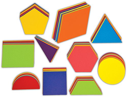 Tarjetas geométricas precortadas 15x34cm material didáctico matemáticas y plantillas de cartulina