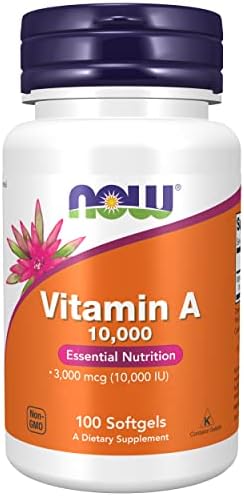 Now Foods Vitamina A 10000IU, 3000mcg, da palmitato di retinile e...