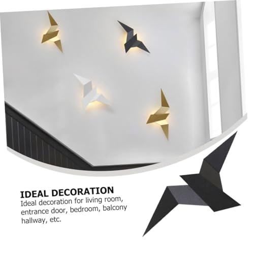 Lámpara de pared de pájaro en hierro negro y PC con iluminación LED de alta gama 5