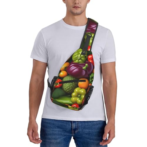 Mochila de hombro estampado de frutas y verduras para senderismo miniatura 7