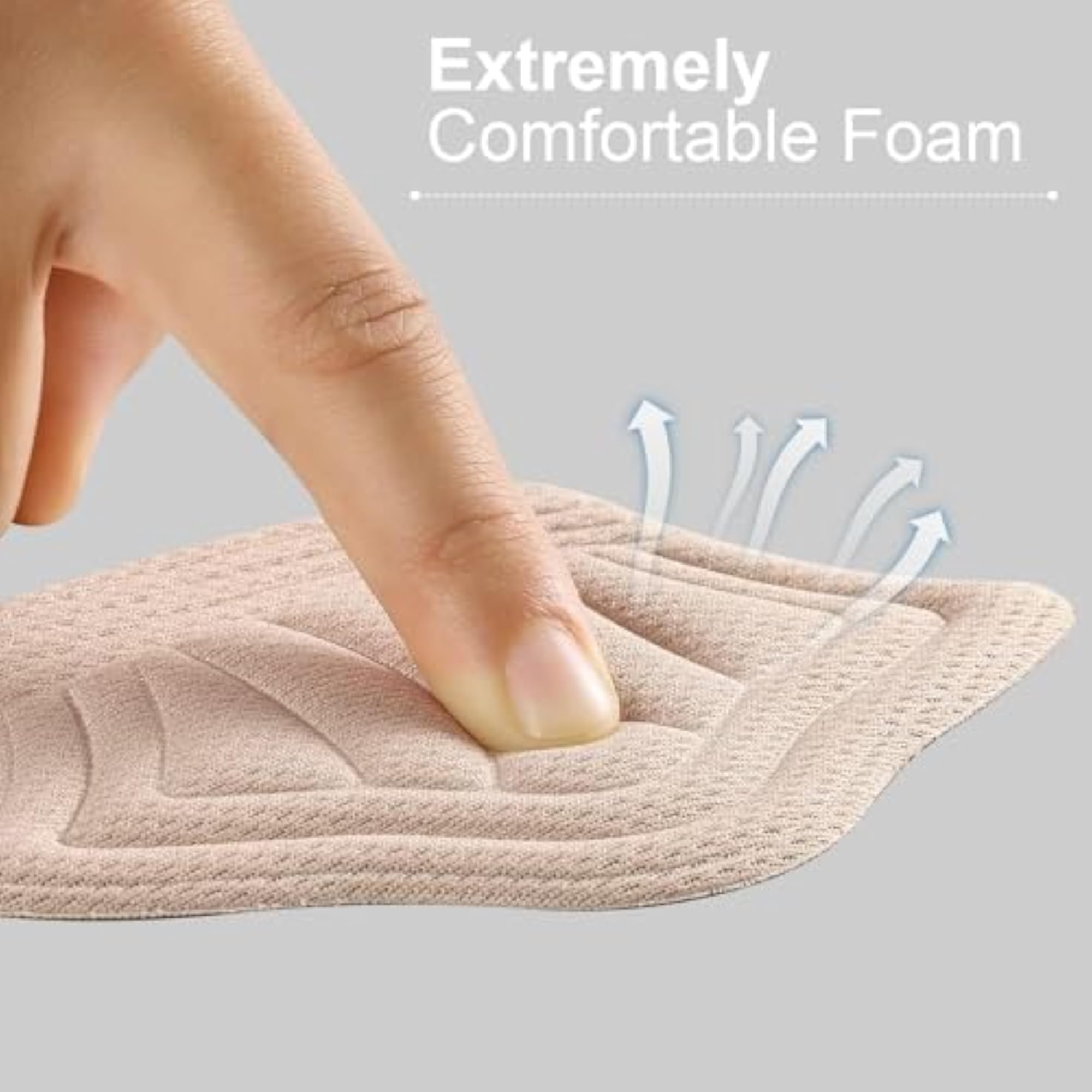 Heel Cushion Pads, Adhesive Back of Heel Grips, 4 Pair