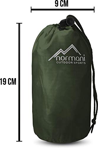 normani OUTDOOR SPORTS Regenponcho mit Kapuze - Wassersäule: 12.000 mm - Regenjacke für Damen und Herren Farbe Olive