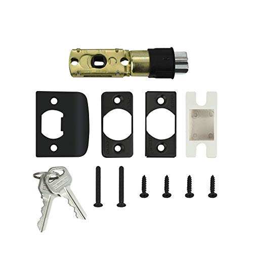 Image of Nuk3y Hulk Series Lever Door Handle Slim Square Modern Contemporary Lever Set (Entry, Matte Black)