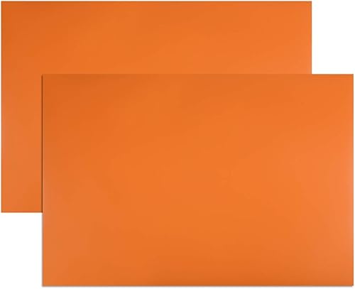 uxcell 2 tiras magnéticas de borrado en seco de 11.7 x 8 pulgadas, etiquetas magnéticas para escritura, color naranja para pizarras blancas,