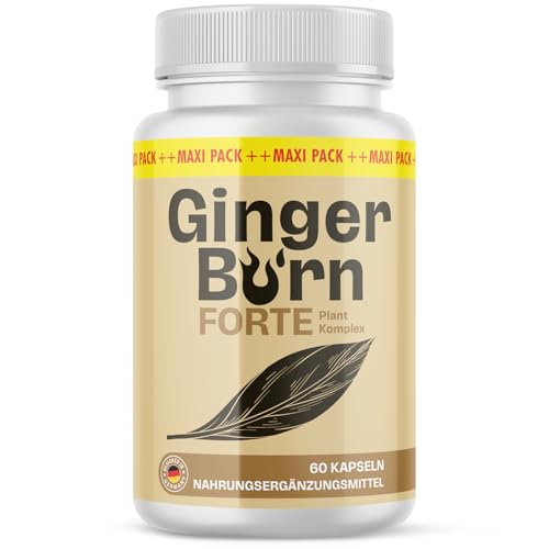 Ginger Burn Forte Kapseln | Ideal begleitend für dein Ziel | Für Männer und Frauen | 60 Kapseln