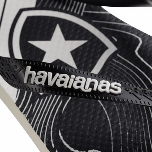 Chinelo Havaianas Top Times Brasileiros Botafogo Licenciado Unissex (Branco, BR, Adulto, Faixa Numér