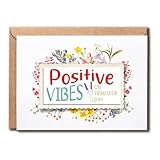 AHEGifts Positive Vibes On Transfer Day - IVF card - IVF support - good luck - gift for her - IVF Journey - Encouragement card
