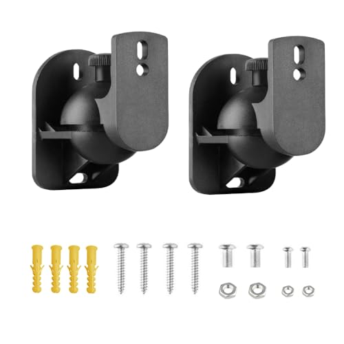 Staffe di montaggio a parete per altoparlanti, 1 paio di supporti per altoparlanti surround regolabili, staffa universale per altoparlanti satellitari per home theater