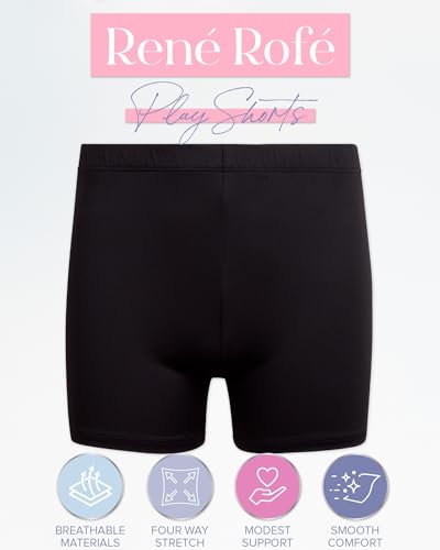 Rene Rofe Girls' Play Shorts - 2 Pack Soft Stretch Dance and Bike Shorts - Breathable Athletic Shorts (6X-14)2