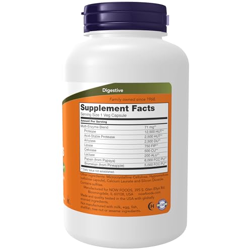 Now Foods 2967 Supplements, Plant Enzymes With Lactase, Protease thumb #1