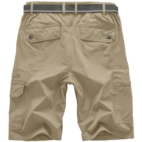 Image of Jessie Kidden Mens Cargo Shorts Expandable Waist Quick Dry Hiking Shorts
