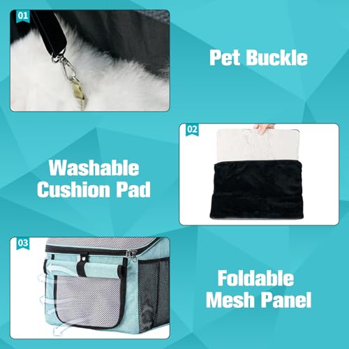 Hundekorb Fahrrad - 3 in 1 Hundekorb Fahrrad Vorne, 32×29×39 cm Faltbare Fahrradtasche für Haustiere, Maximale Tragfähigkeit 5 kg Geeignet für Tiergeschäfte, Baden, Picknicks, Krankenhäuser