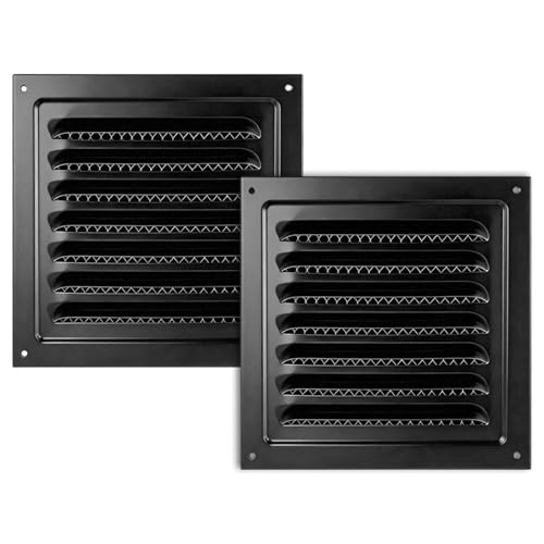 2 pièces Grille de ventilation métallique, 150*150 mm, Grille d'aération carrée grille de ventilation, Grille d'aération rectangulaire, Grille d'aération carrée, avec grille de ventilation en maille