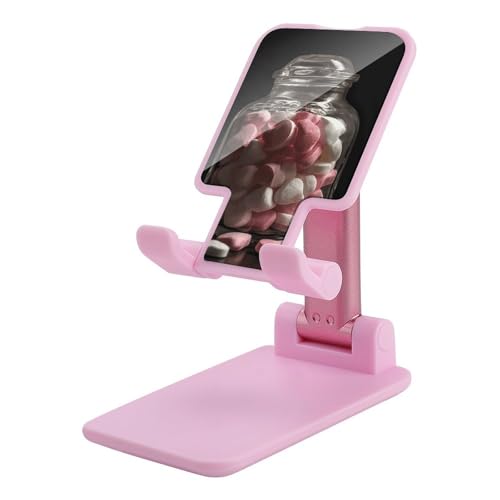 Support de téléphone portable réglable cœur pliable pour bureau compatible iPhone 16 15 14 Pro Max