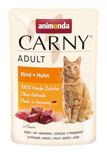 animonda Carny Adult Katzen Nassfutter Herzhafte Variation Pouch(8 x 85 g)