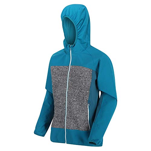 Regatta Garn Chaqueta Softshell de Tejido elástico avanzado, Resistente al Viento y con Capucha Soft Shell, Mujer, Ocean Depth Ash, 8