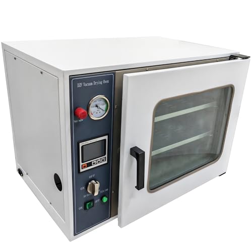 HQHAOTWU Digital Vacuum Drying Oven Lab 5 Layers Shelf Drying Oven Heat Treat Oven Temperature Control 1.9 Cu Ft with LCD Display