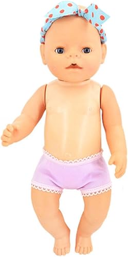 Miniatura 4 de EXCEART 2 piezas de 18 pulgadas para muñecas de tela, ropa interior de tela, ropa interior de muñeca América para niñas, pañales de muñeca para