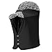 Unisex Sun Protection Neck Shade Mesh Cap Drape Elastic Cooling Face Covering (Black)