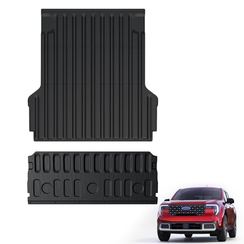 Mabett Truck Bed Mat and Tailgate mat for Ford Maverick Accessories 2026 2025 2024 2023 2022 Replacement All-Weather Truck Bed Liner Custom Fit Maverick Gasoline/Hybrid