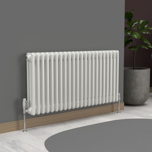 Image of Lux Heat White Horizontal 3 Column Traditional Radiator 500mm (H) x 1010mm (W)