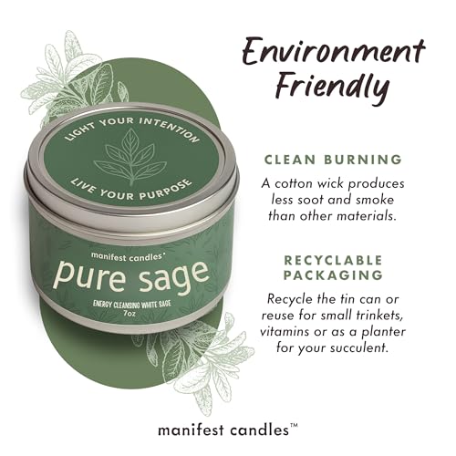 White Sage Candles for Cleansing House Negative Energy, 45 Hour Burn, Pure Sage Smudge Candle, Positive Energy Meditation Candle, Aromatherapy Candle, Spiritual Gifts, Healing Sage - Image 6
