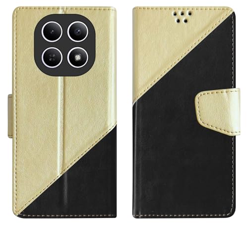 Image of SBMS Flip Cover for Redmi Note 15 5G Poco M8 5G Back Cover Case with Magnatic Closure | Genuine Leather Finish | Inbuilt Stand | Card & Money Pocket | Wallet Style Flip Back Case Cover (MultiBlack)