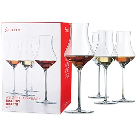 Spiegelau Willsberger Digestive Glasses Set of 4 - European-Made Crystal, Modern Cocktail Glasses, Dishwasher Safe, Professional Quality Cocktail Glass Gift Set - 9.9 oz Cover
