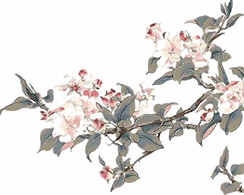 Peinture au diamant 5D adultes contre le stress du quotidien avec motif branche fleurie zen