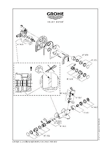 Grohe 47453IP0 vástago pour rénover le mécanisme interne de douche