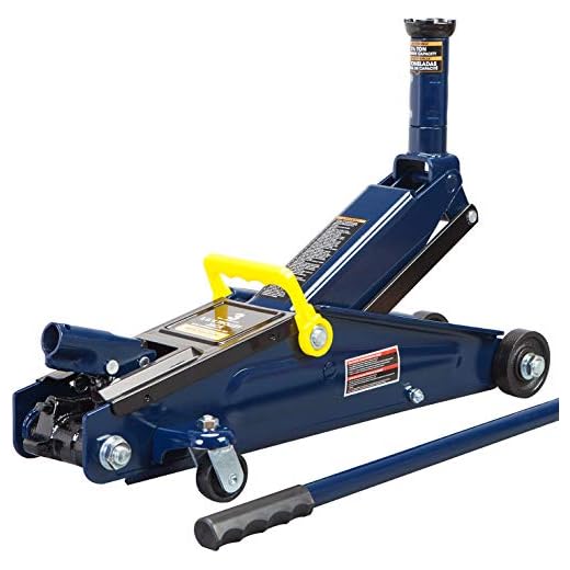 TCE AT83006U Torin Hydraulic Trolley Service/Floor Jack with Extra Saddle (Fits: SUVs and Extended Height Trucks): 3 Ton (6,000 lb) Capacity, Blue