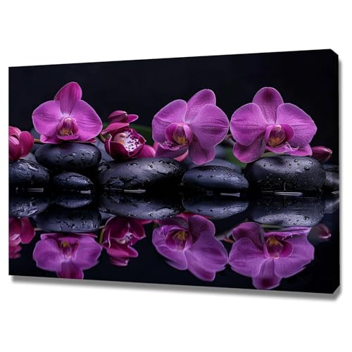 Affiche décoration d'art floral 70x100cm encadrée pour salon