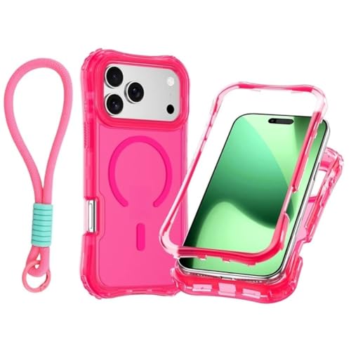 Coque de chargement magnétique iPhone 17 Pro Max antichoc Rose