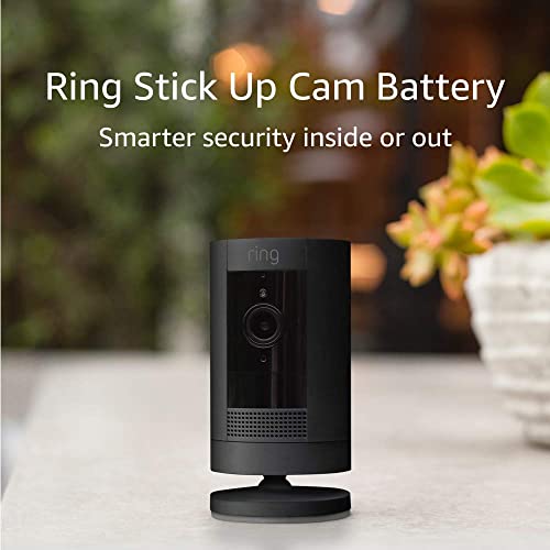 Image of Like-New Ring Stick Up Cam Battery HD security camera with custom privacy controls, Simple setup, Works with Alexa - Black (Pack of 2)