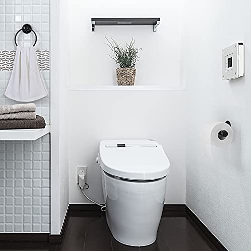 Industrial Bathroom Accessories 7 Piece Wall Mounted Towel Bar Set Matte Black Towel Rack Hardware Set Includes 2 Hand Towel Bar, Toilet Paper Holder, Towel Ring, 3 Robe Towel Hooks #TOP5