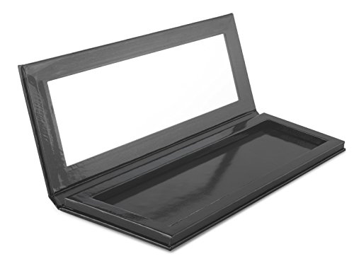 Empty Customizable Makeup Palette with Mirror and 10 Metal Stickers &ndash; Medium Size for Eyeshadows...