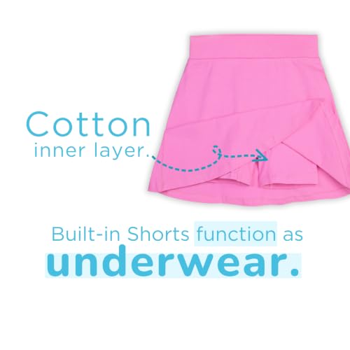 Image of YouGotPlanB Cotton Skater Skirt for Girls | Pack of 1 | Ages 3-16 Years | Attached Inner Shorts | Ideal for Sports & Play