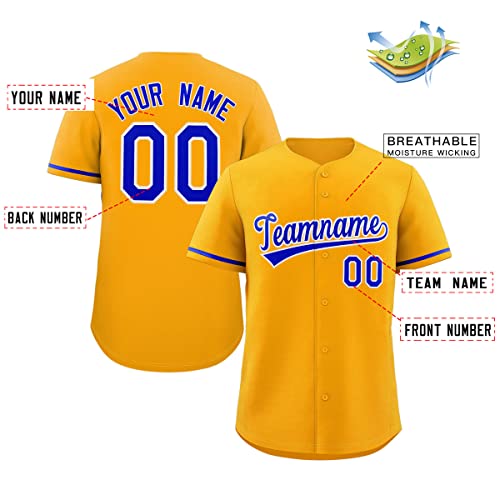 Camisa personalizada de béisbol para adultos con botones, nombre y número bordados o impresos miniatura 3