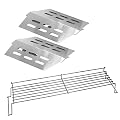 QuliMetal Heat Deflector and Grill Warming Rack for Weber Genesis 300 Series, Genesis E310, E320, E330, S310, S320, S330 with Front Control Knobs (2011 & Newer)