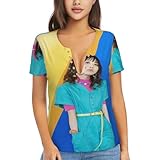 May'N (メイン)中林芽依 (1) 女性用深v半袖セクシースレンダーボディ