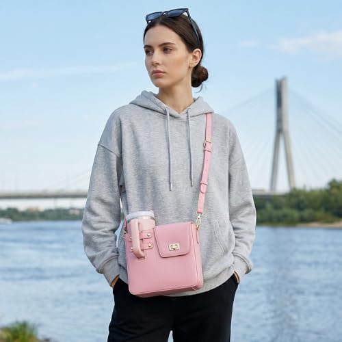 Image of Asaint Stanley Cup Purse Crossbody Bag for 40oz Tumbler with Handle, Water Bottle Purse Pocket Adjustable Strap