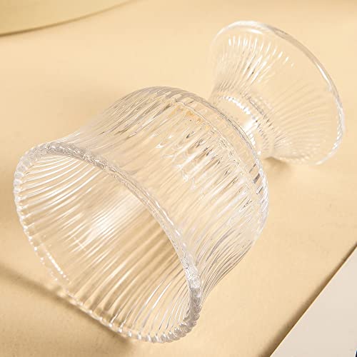 Lysenn Clear Shot Glasses Set Of 8 - Elegant Vertical Stripe Tequila Glasses – Premium Quality Espresso Shot Glass Set For Whiskey, Bourbon, Liquor, Cordial – 1.5 Oz #TOP4