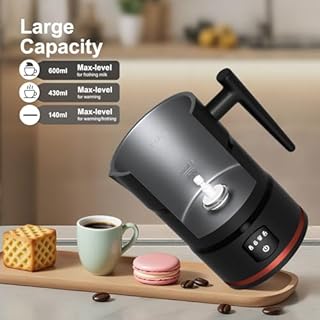 Milk Frother, Milk Frother Electric, Coffee Frother, Frother, Milk Steamer, Hot Chocolate Maker, Milk frothers, Velvetiser (Black)