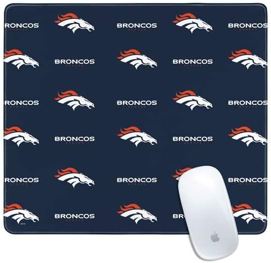Skinit Extra Large Gaming Mouse Pad - Officially Licensed Denver Broncos Design with Stitched Edges, Waterproof, Non-Slip Rubber Base, Desk Mat for Keyboard & Mouse, 35.75" x 15.4" inches
