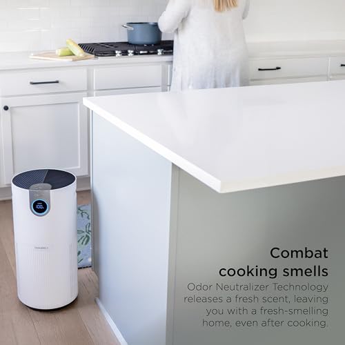 Image of Shark Air Purifier for Home Large Room, Clean Sense Technology, HEPA Air Filter, 1000 Sq Ft, Kitchen, Filters Smoke, Captures 99.98% of Particles, Pet Dander, Pollutants, Dust, Allergens, HP201